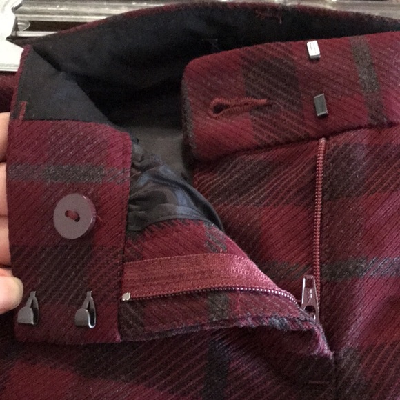 Red and black plaid long pants trousers - Picture 4 of 4